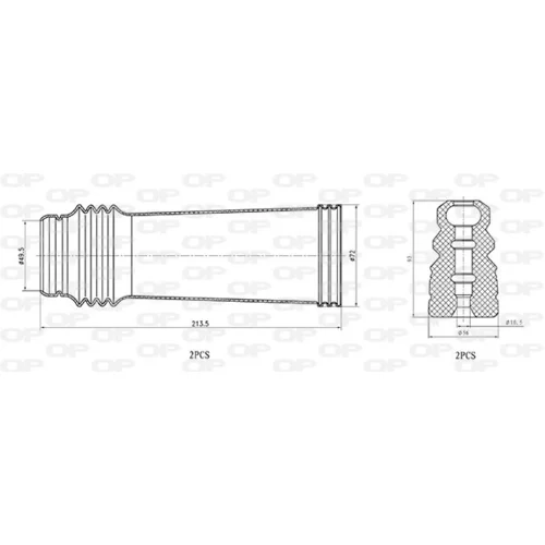 Ochranná sada tlmiča proti prachu DCK5096.04 (OPEN PARTS)