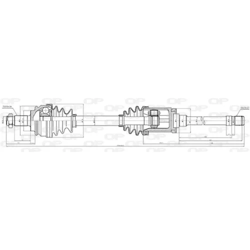 Hnací hriadeľ OPEN PARTS DRS6339.00
