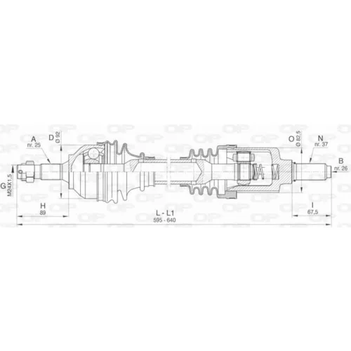 Hnací hriadeľ OPEN PARTS DRS6469.00