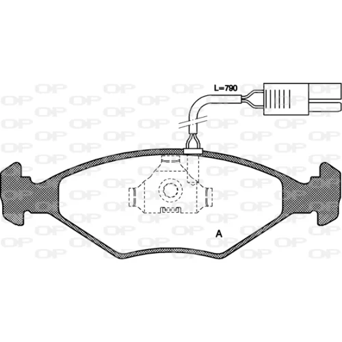 Sada brzdových platničiek kotúčovej brzdy OPEN PARTS BPA0281.02