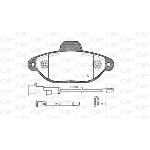 Sada brzdových platničiek kotúčovej brzdy OPEN PARTS BPA0414.22