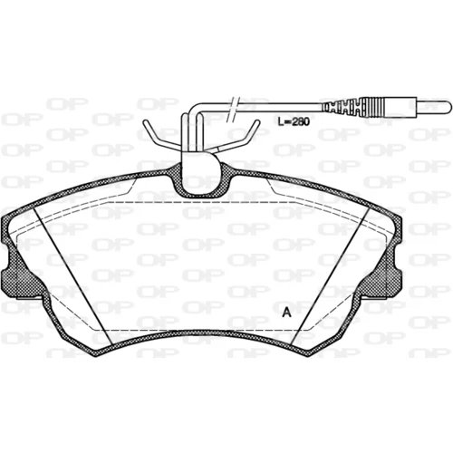 Sada brzdových platničiek kotúčovej brzdy OPEN PARTS BPA0638.02