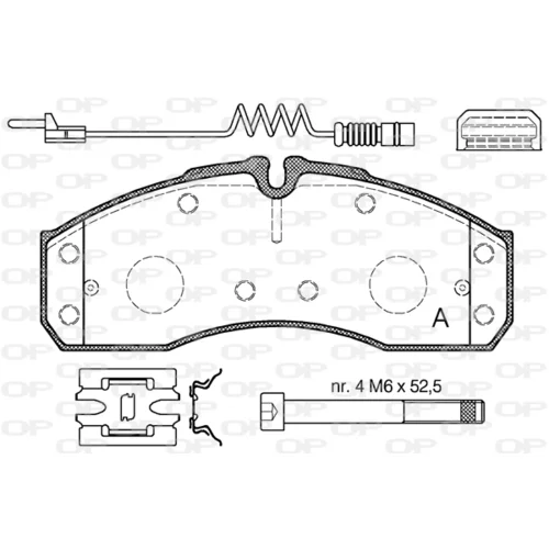 Sada brzdových platničiek kotúčovej brzdy OPEN PARTS BPA0651.22