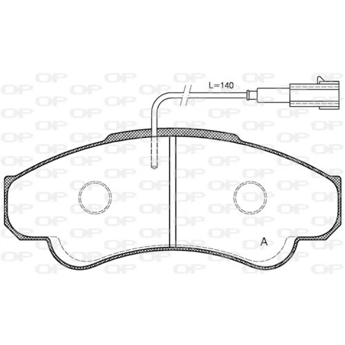Sada brzdových platničiek kotúčovej brzdy OPEN PARTS BPA0959.01