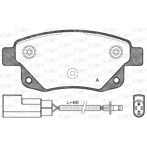 Sada brzdových platničiek kotúčovej brzdy OPEN PARTS BPA1252.02