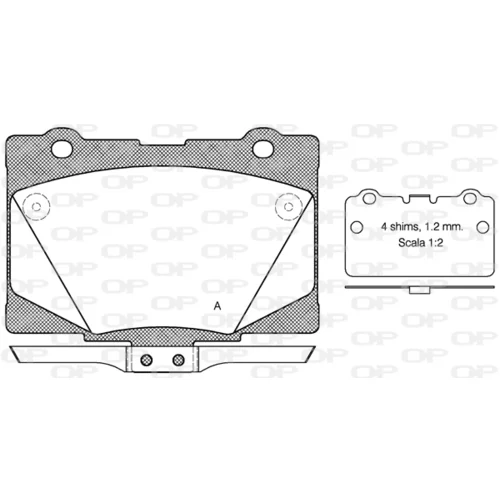 Sada brzdových platničiek kotúčovej brzdy OPEN PARTS BPA1422.02