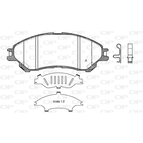 Sada brzdových platničiek kotúčovej brzdy OPEN PARTS BPA1589.02