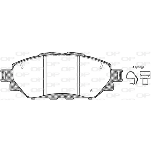 Sada brzdových platničiek kotúčovej brzdy OPEN PARTS BPA1671.04