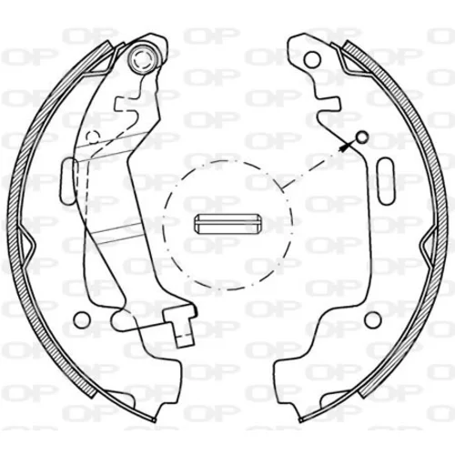 Sada brzdových čeľustí OPEN PARTS BSA2074.00