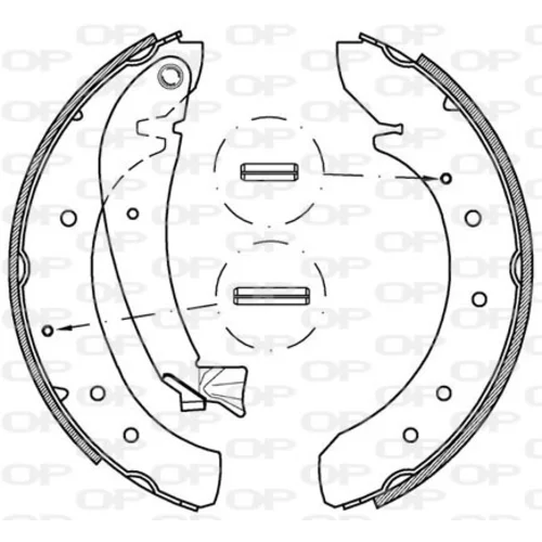 Sada brzdových čeľustí OPEN PARTS BSA2202.00
