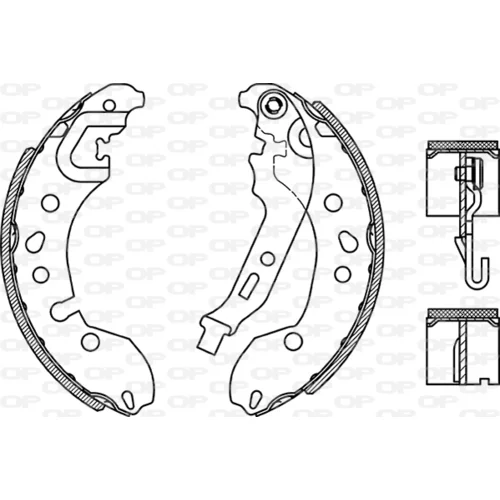 Sada brzdových čeľustí OPEN PARTS BSA2272.00