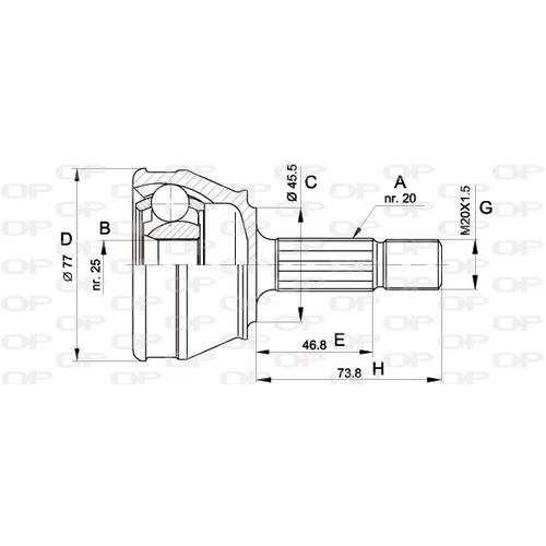Sada kĺbov hnacieho hriadeľa OPEN PARTS CVJ5031.10
