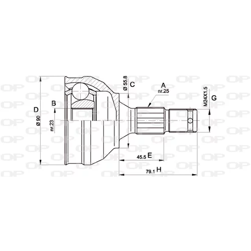 Sada kĺbov hnacieho hriadeľa OPEN PARTS CVJ5177.10