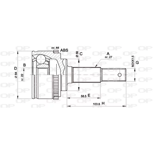 Sada kĺbov hnacieho hriadeľa OPEN PARTS CVJ5338.10