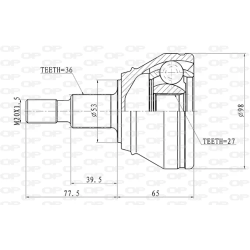 Sada kĺbov hnacieho hriadeľa OPEN PARTS CVJ5442.10