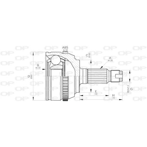 Sada kĺbov hnacieho hriadeľa CVJ5512.10 (OPEN PARTS)