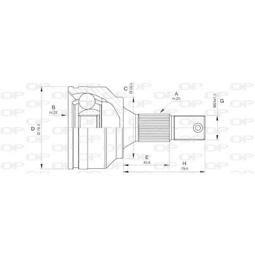 Sada kĺbov hnacieho hriadeľa OPEN PARTS CVJ5530.10