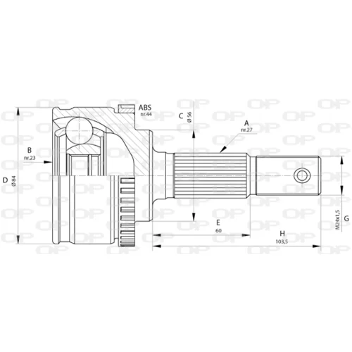 Sada kĺbov hnacieho hriadeľa CVJ5583.10 (OPEN PARTS)