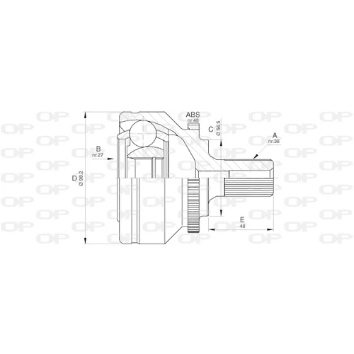 Sada kĺbov hnacieho hriadeľa OPEN PARTS CVJ5589.10