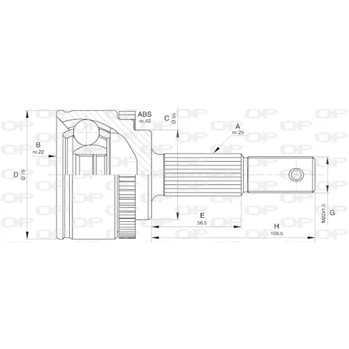 Sada kĺbov hnacieho hriadeľa OPEN PARTS CVJ5596.10