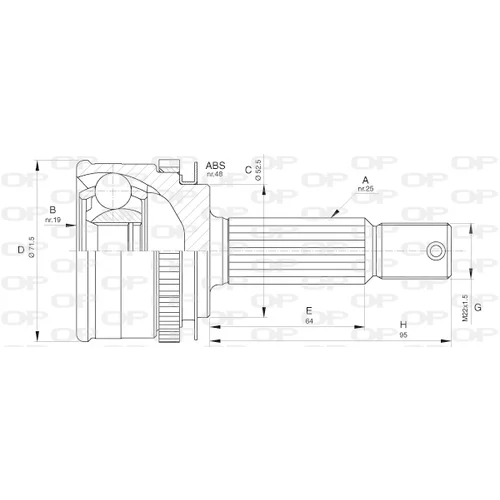 Sada kĺbov hnacieho hriadeľa CVJ5618.10 (OPEN PARTS)