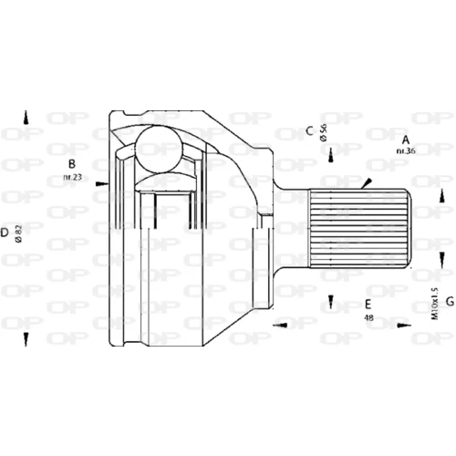 Sada kĺbov hnacieho hriadeľa OPEN PARTS CVJ5669.10