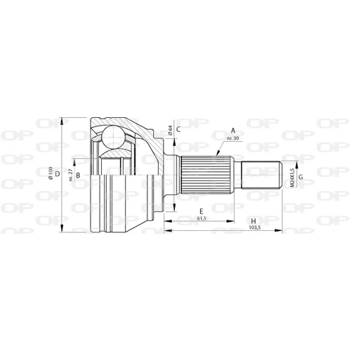 Sada kĺbov hnacieho hriadeľa CVJ5694.10 (OPEN PARTS)