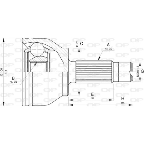 Sada kĺbov hnacieho hriadeľa OPEN PARTS CVJ5781.10