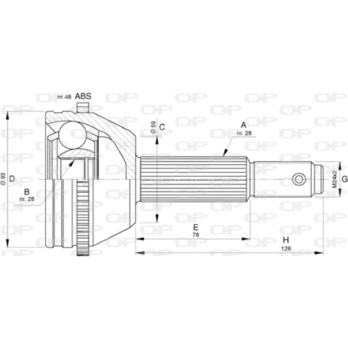 Sada kĺbov hnacieho hriadeľa OPEN PARTS CVJ5790.10