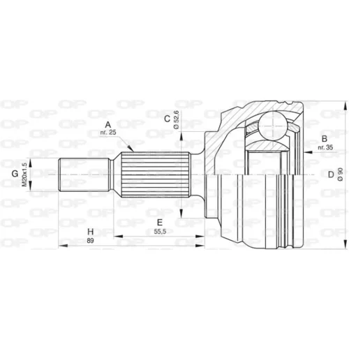 Sada kĺbov hnacieho hriadeľa OPEN PARTS CVJ5801.10