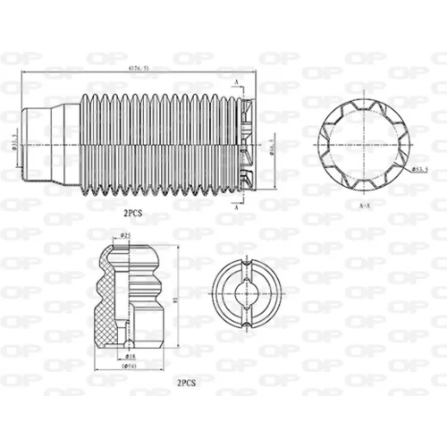 Ochranná sada tlmiča proti prachu OPEN PARTS DCK5013.04