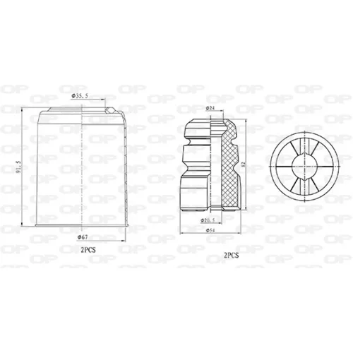 Ochranná sada tlmiča proti prachu OPEN PARTS DCK5084.04