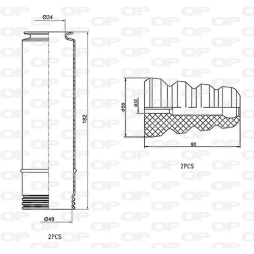 Ochranná sada tlmiča proti prachu OPEN PARTS DCK5089.04