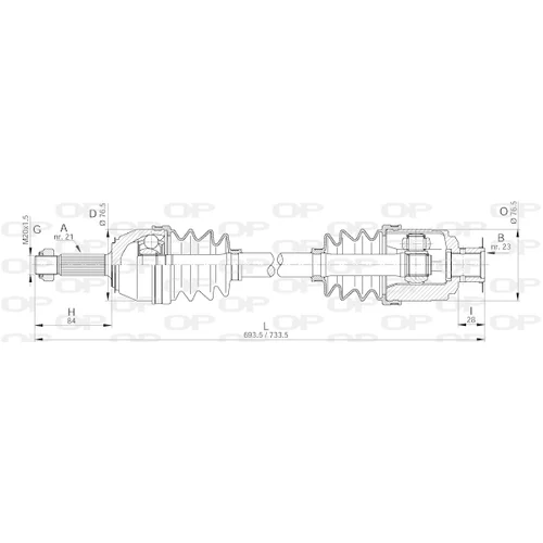 Hnací hriadeľ OPEN PARTS DRS6013.00