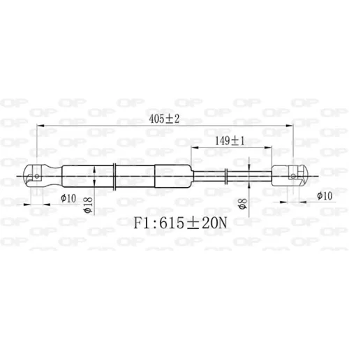 Pneumatická pružina, Batožinový/nákladný priestor GSR6442.00 (OPEN PARTS) - obr. 1