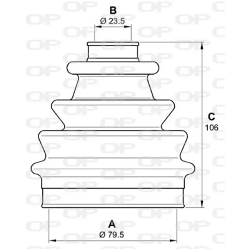 Manžeta hnacieho hriadeľa - opravná sada SJK7047.00 (OPEN PARTS) - obr. 1