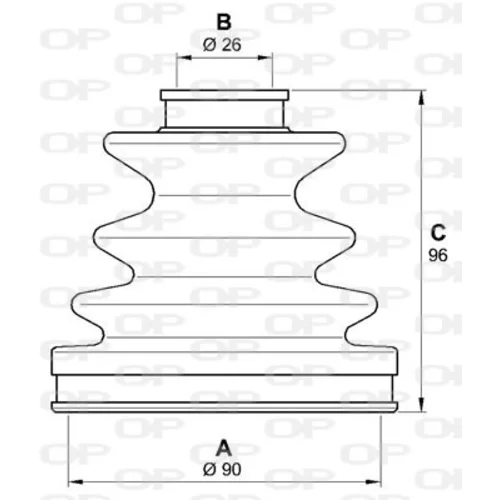 Manžeta hnacieho hriadeľa - opravná sada SJK7076.00 (OPEN PARTS) - obr. 1