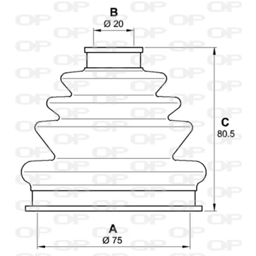 Manžeta hnacieho hriadeľa - opravná sada SJK7210.00 (OPEN PARTS) - obr. 1