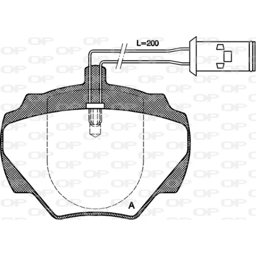 Sada brzdových platničiek kotúčovej brzdy OPEN PARTS BPA0222.01