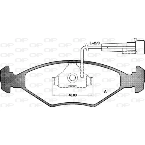 Sada brzdových platničiek kotúčovej brzdy OPEN PARTS BPA0281.12