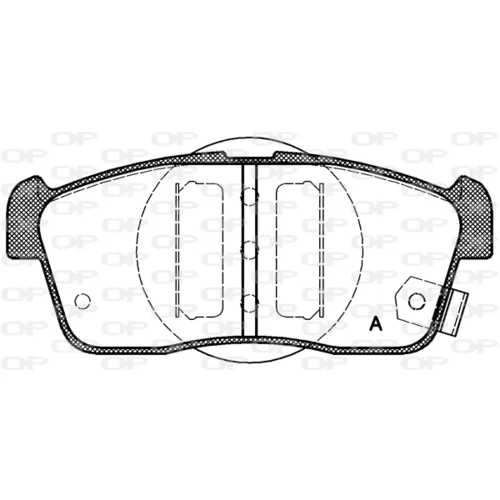 Sada brzdových platničiek kotúčovej brzdy OPEN PARTS BPA0724.02