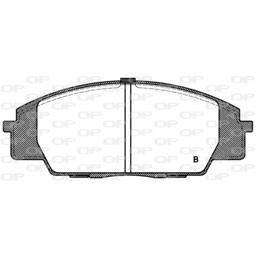 Sada brzdových platničiek kotúčovej brzdy BPA0735.02 (OPEN PARTS) - obr. 1