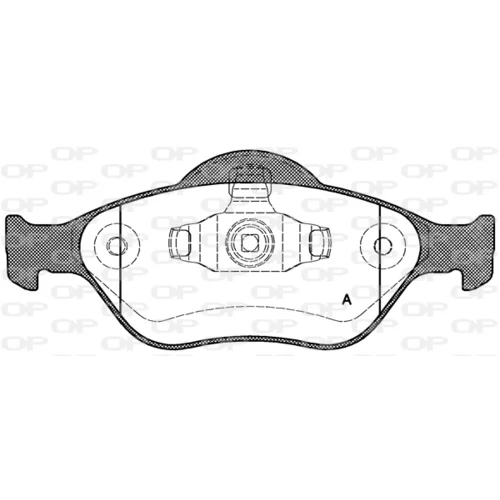 Sada brzdových platničiek kotúčovej brzdy OPEN PARTS BPA0766.00