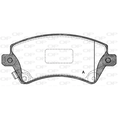 Sada brzdových platničiek kotúčovej brzdy OPEN PARTS BPA0822.12