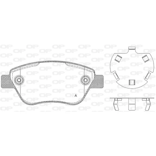 Sada brzdových platničiek kotúčovej brzdy OPEN PARTS BPA0858.30