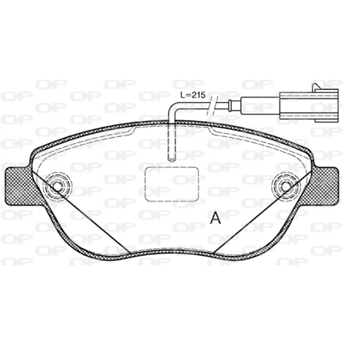 Sada brzdových platničiek kotúčovej brzdy OPEN PARTS BPA0859.12