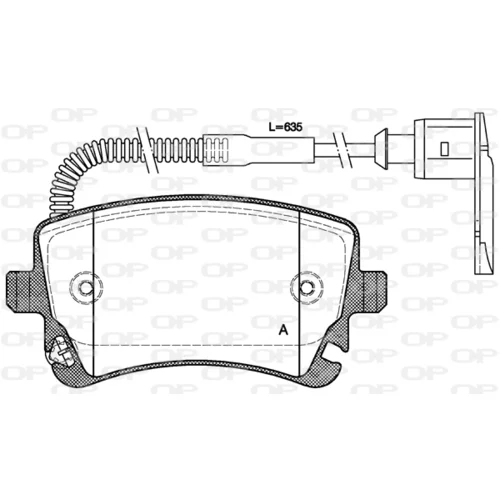 Sada brzdových platničiek kotúčovej brzdy OPEN PARTS BPA0897.02