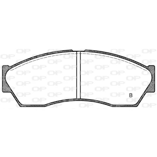 Sada brzdových platničiek kotúčovej brzdy BPA1253.00 (OPEN PARTS) - obr. 1
