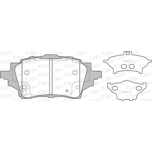 Sada brzdových platničiek kotúčovej brzdy OPEN PARTS BPA1859.02