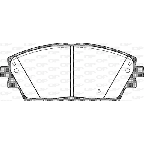 Sada brzdových platničiek kotúčovej brzdy BPA1900.02 (OPEN PARTS) - obr. 1